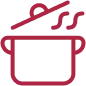 Icône casserole fumante.